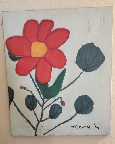 Flower painting created by Mark McGrath at age 11